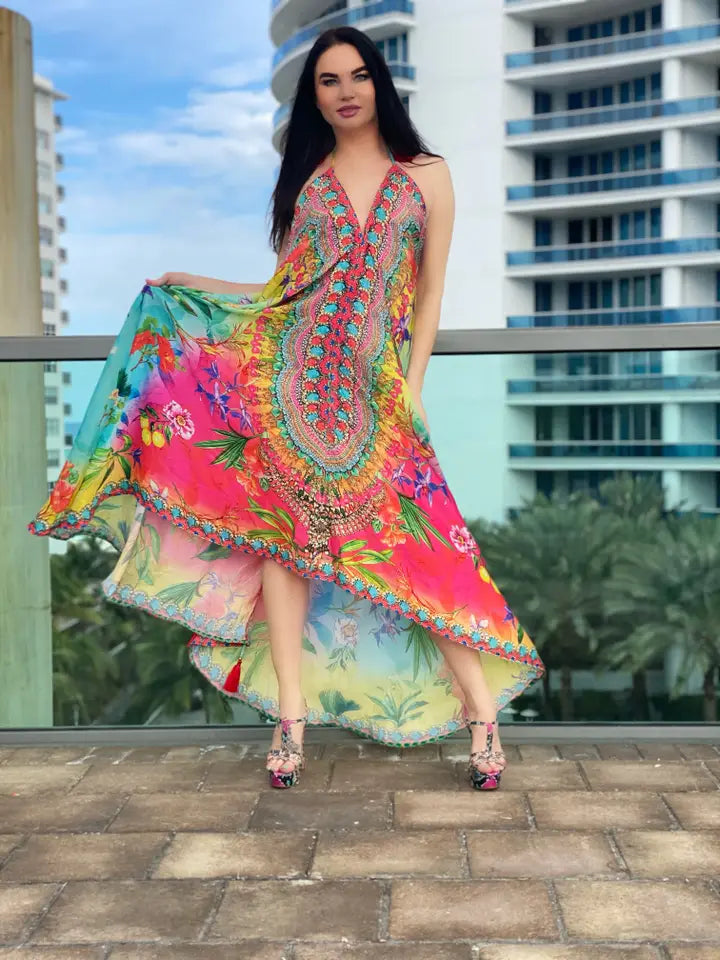 Ombre Halter Dress