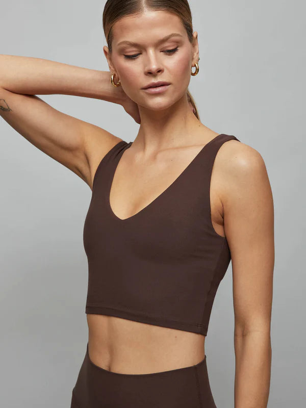 CARBON 38 V-Neck Longline Bra in Melt
