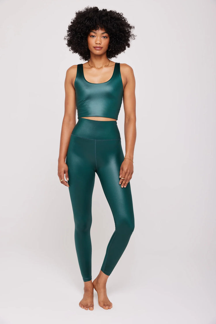 Spiritual Indie Wet Look Crop Tank