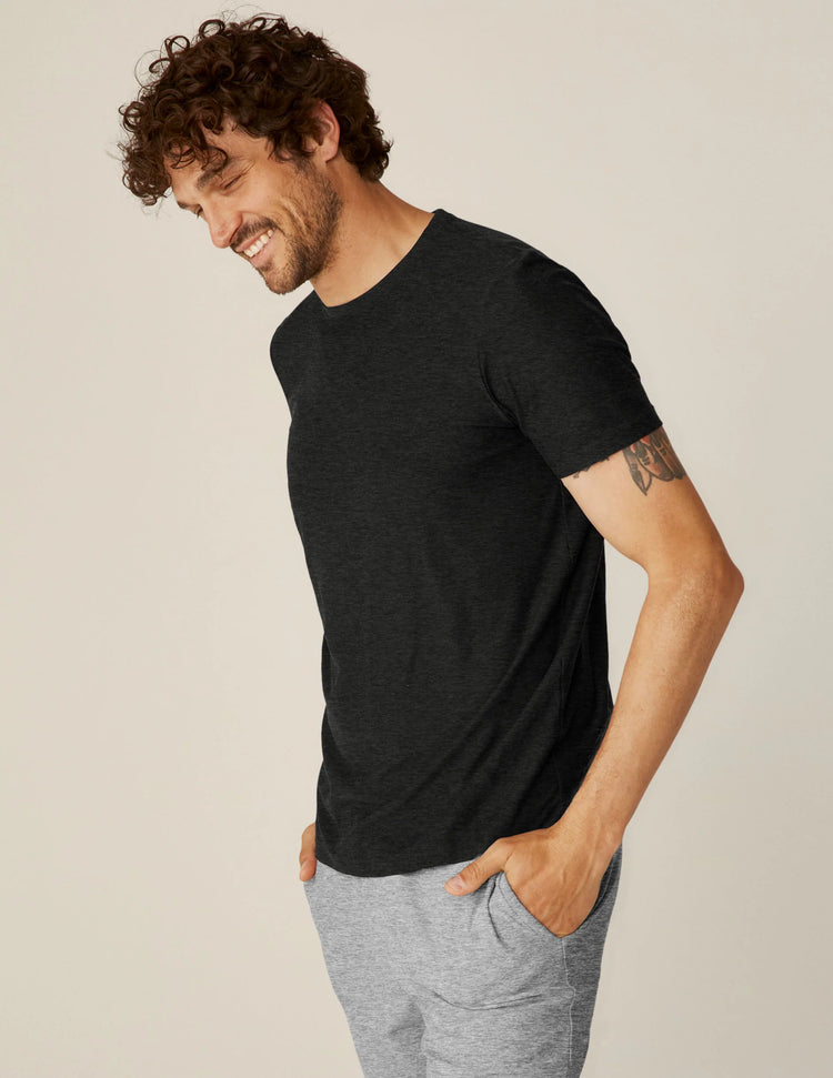 Beyond YOGA MEN Always Beyond Crew Tee Charcoal