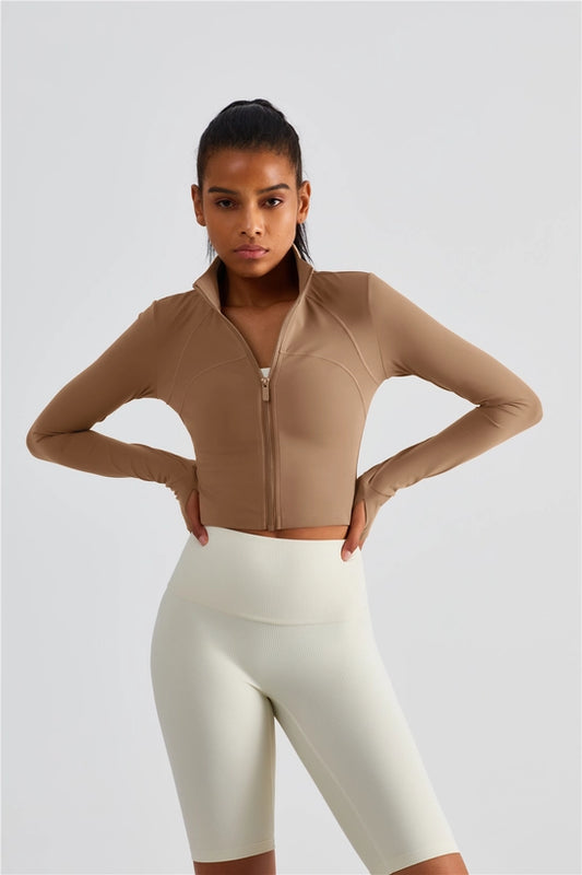 Evelyn Cropped Zip Jacket